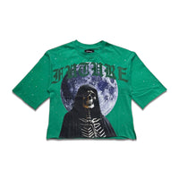 Kindred Men's Rhinestone Moon Cropped Tee – Green
