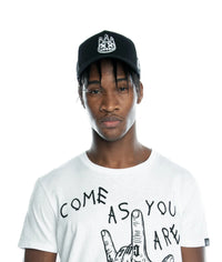 Mesh Back Trucker Curved Visor - Black Crown with Black Mesh