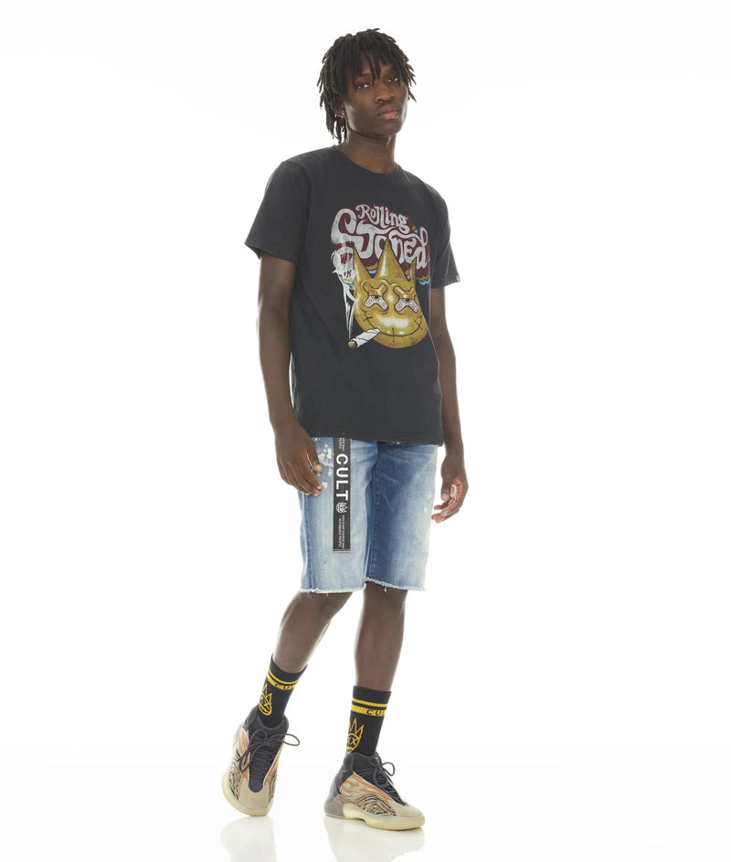 Cult of Individuality Rocker Stretch Jean Shorts – Dune Wash
