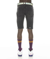 Cult of Individuality Rocker Shorts Stretch belted in  - Jet Black