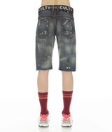 Cult of Individuality Rocker Shorts Japanese Selvedge Ridged belted in - Tarvick