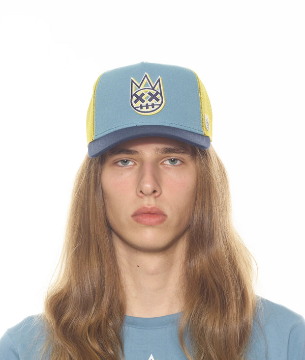 cult of individuality (Blue clean logo mesh back trucker hat)