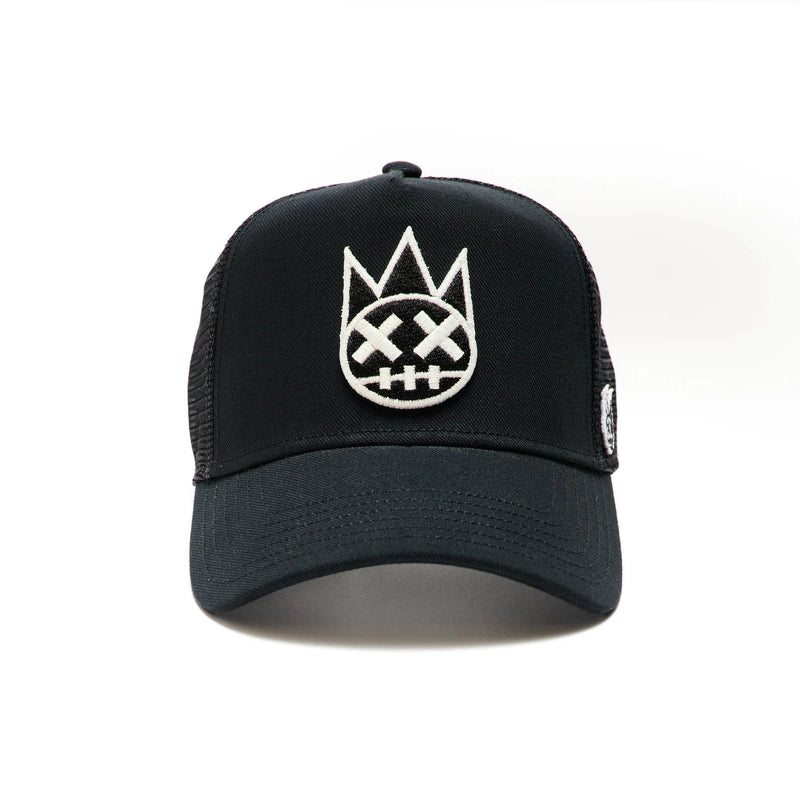 Cult of Individuality White Clean Logo Mesh Back Trucker Hat - Black