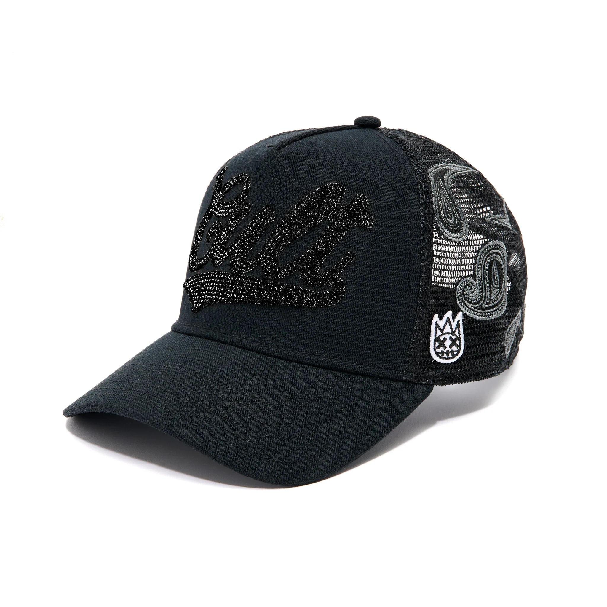 Cult Of Individuality Paisley Shimuchan Logo Mesh Back Trucker Hat Black