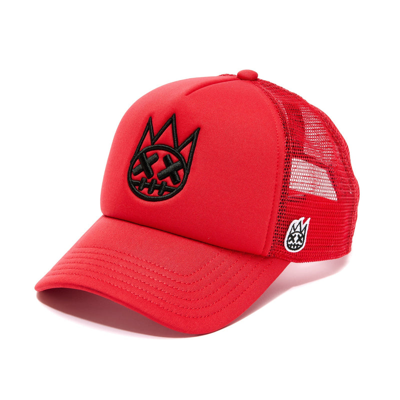 Cult of Individuality Clean Shimuchan Logo Mesh Trucker Hat - High Risk Red