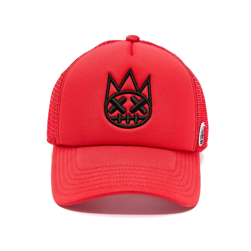 Cult of Individuality Clean Shimuchan Logo Mesh Trucker Hat - High Risk Red