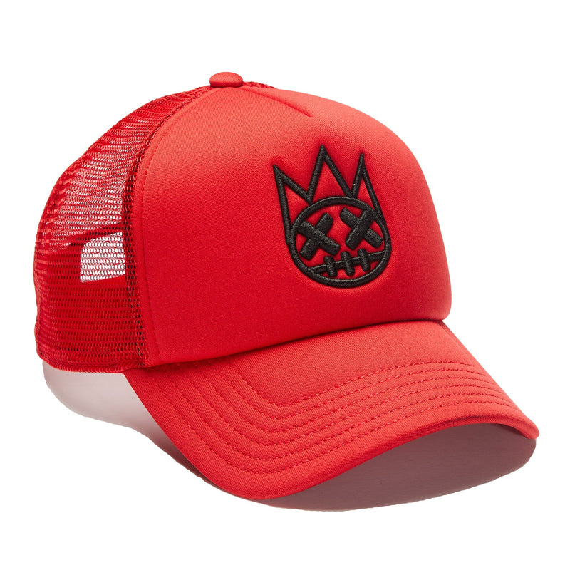 Cult of Individuality Clean Shimuchan Logo Mesh Trucker Hat - High Risk Red
