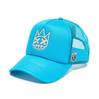 Cult of Individuality Shimuchan Logo Trucker Hat – Electric Blue Mesh