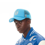 Cult of Individuality Shimuchan Logo Trucker Hat – Electric Blue Mesh