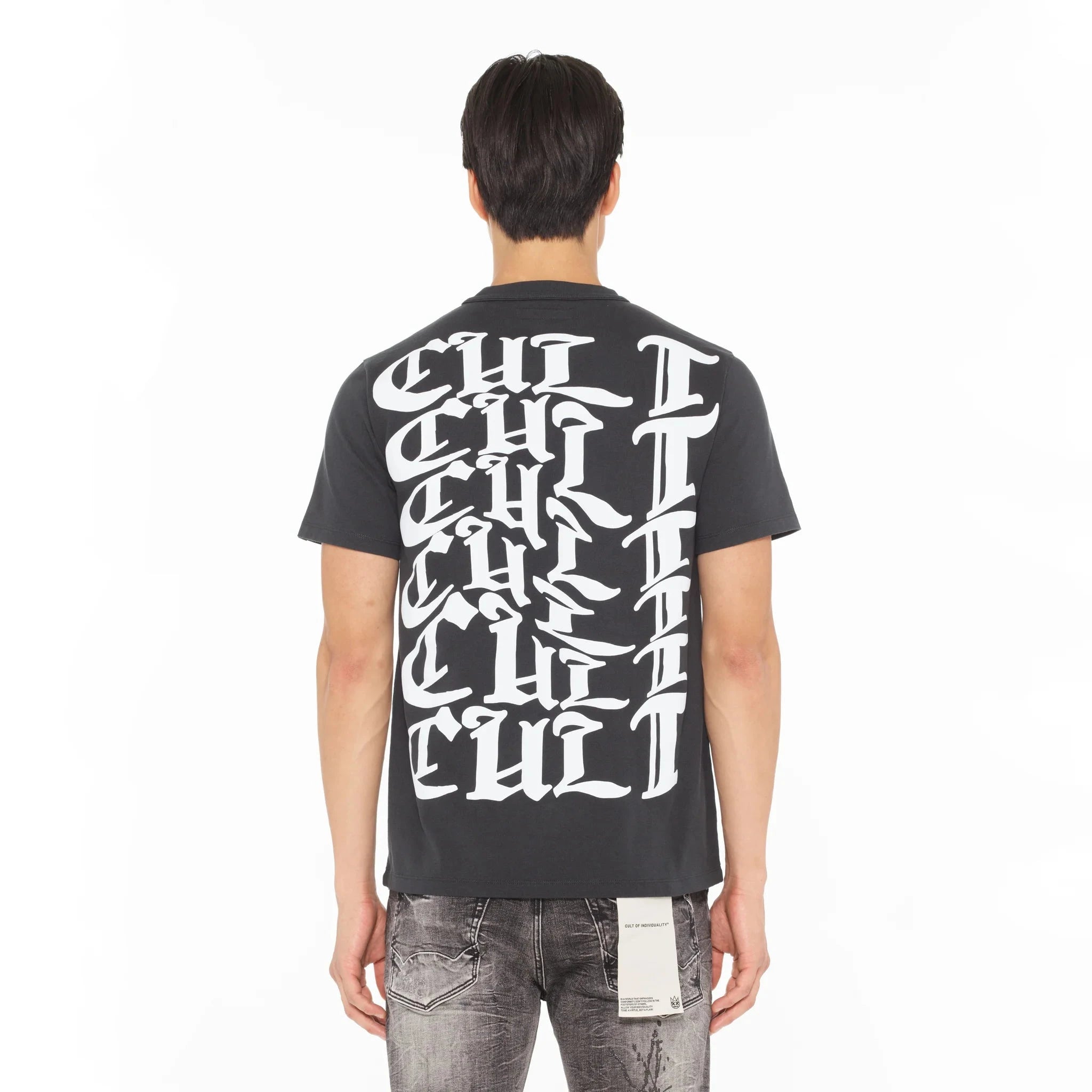 Cult of Individuality Old English Logo Tee - Steel Black