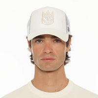 Cult of Individuality Clean Logo Mesh Trucker Hat - Winter White