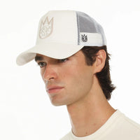 Cult of Individuality Clean Logo Mesh Trucker Hat - Winter White