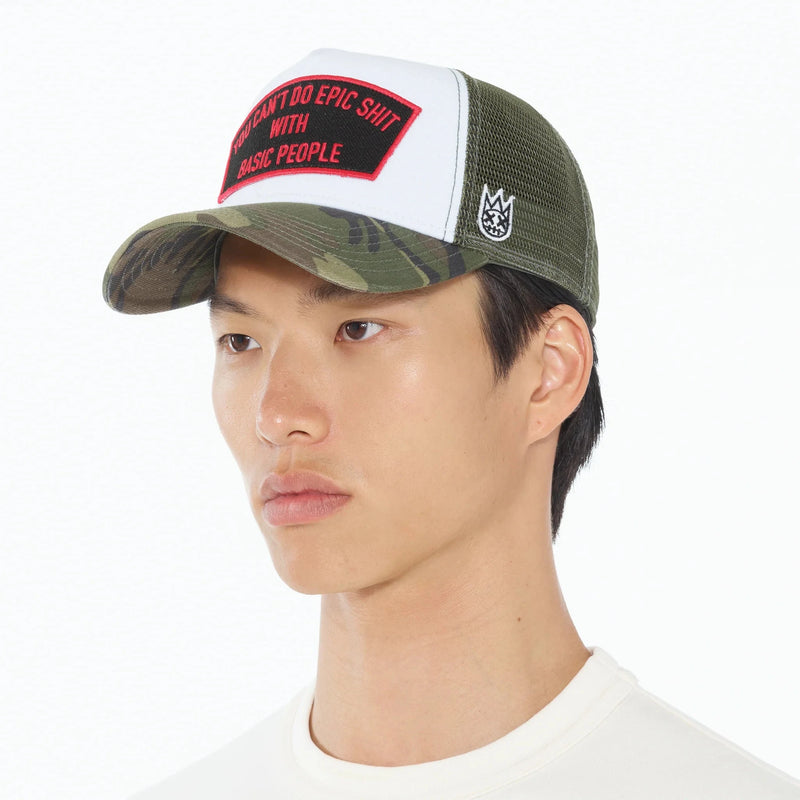 Cult of Individuality “Can’t Do Epic Sh*t” Trucker Hat - White/Olive