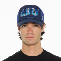 Cult of Individuality Rock Logo Trucker Hat - Navy Blue