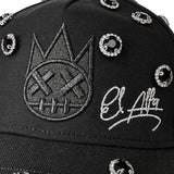 Cult Of Individuality X El Alfa Logo Crystal 5 Panel A Frame Trucker Hat Black
