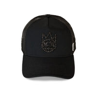 Cult Of Individuality Crystal Logo Mesh Back Trucker Hat Black