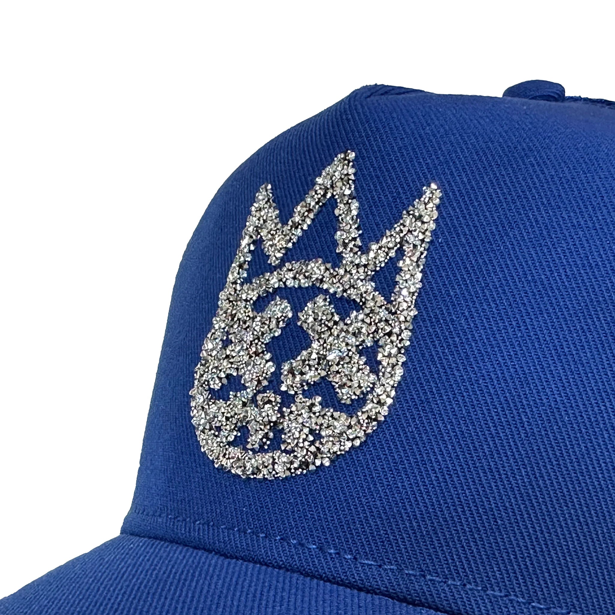 Cult Of Individuality Crystal Logo Mesh Back Trucker Hat Blue