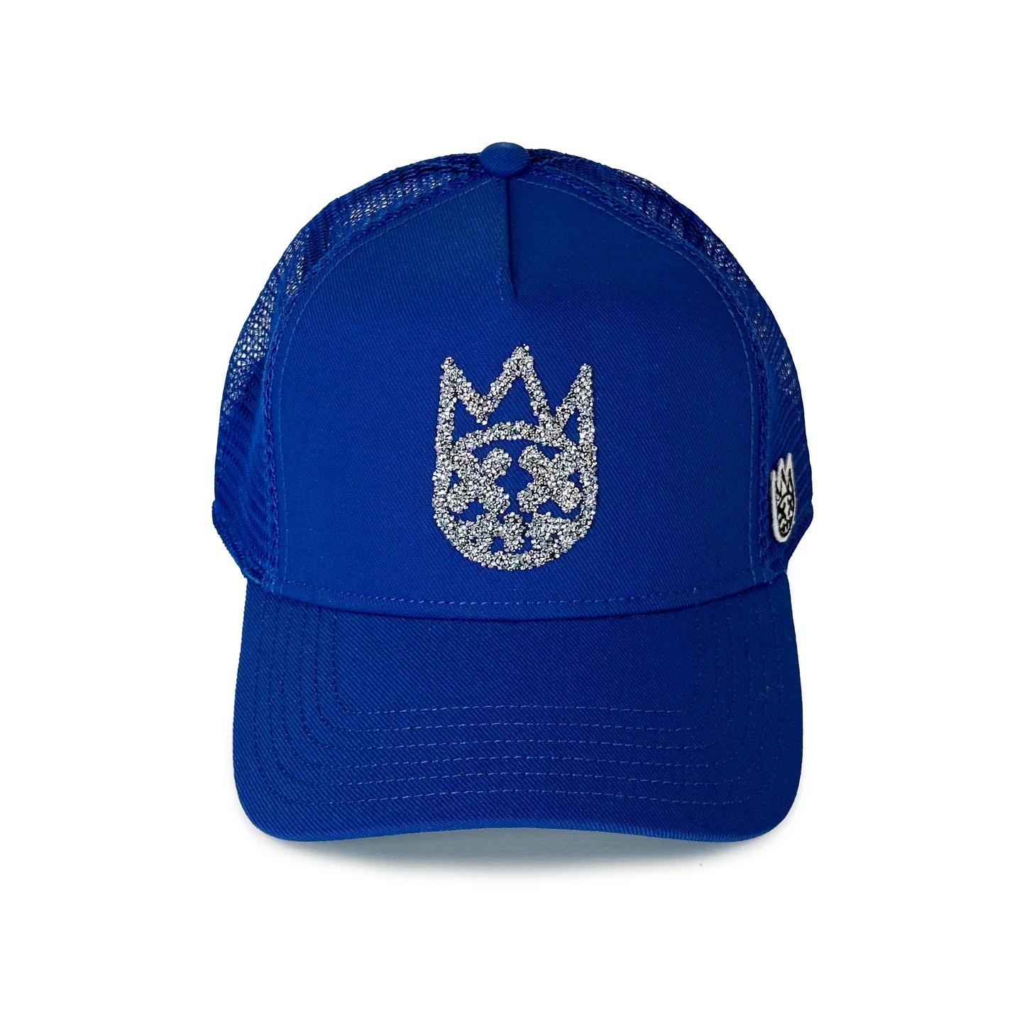Cult Of Individuality Crystal Logo Mesh Back Trucker Hat Blue
