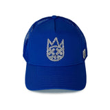 Cult Of Individuality Crystal Logo Mesh Back Trucker Hat Blue
