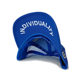 Cult Of Individuality Crystal Logo Mesh Back Trucker Hat Blue
