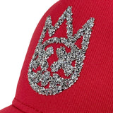 Cult Of Individuality Crystal Logo Mesh Back Trucker Hat Red
