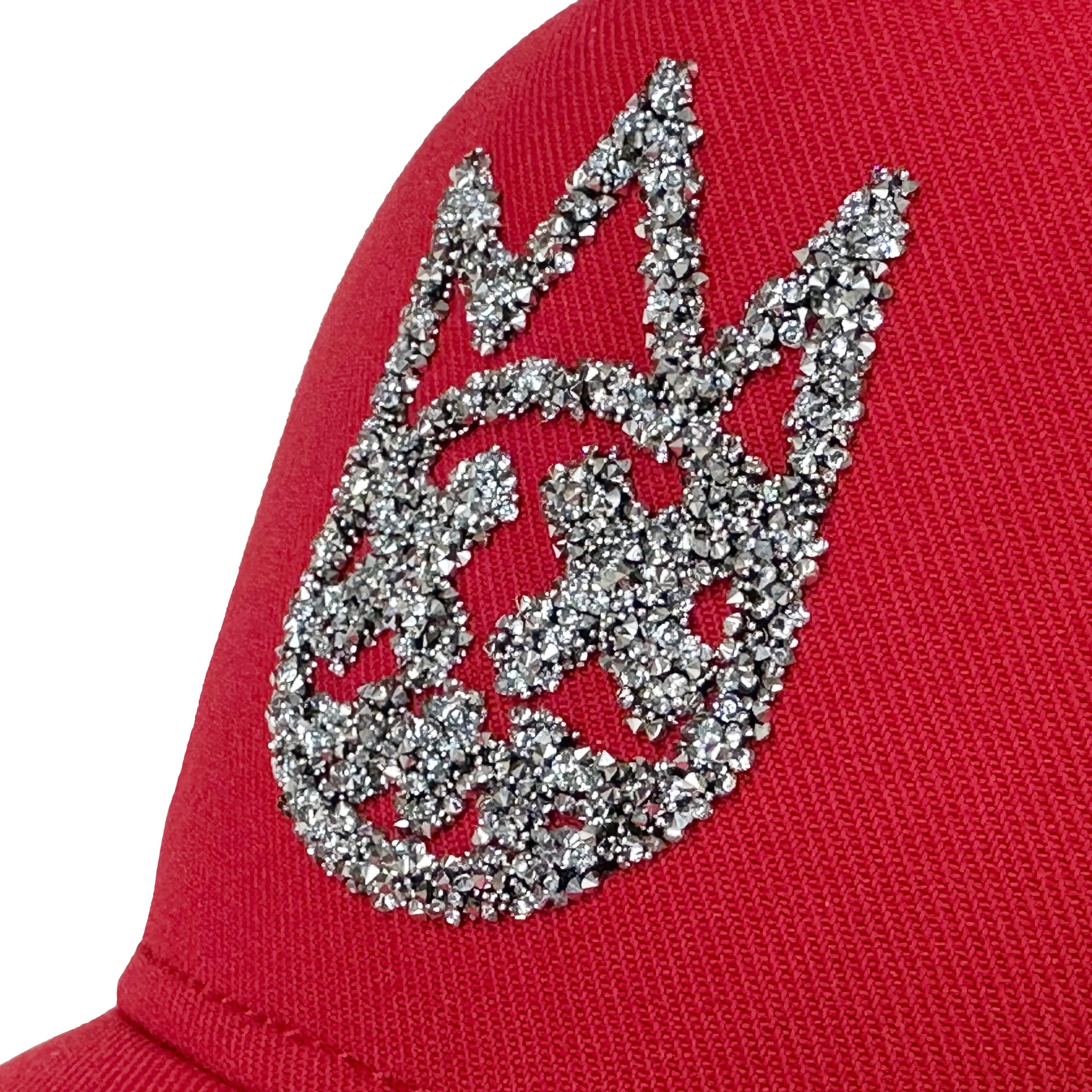 Cult Of Individuality Crystal Logo Mesh Back Trucker Hat Red