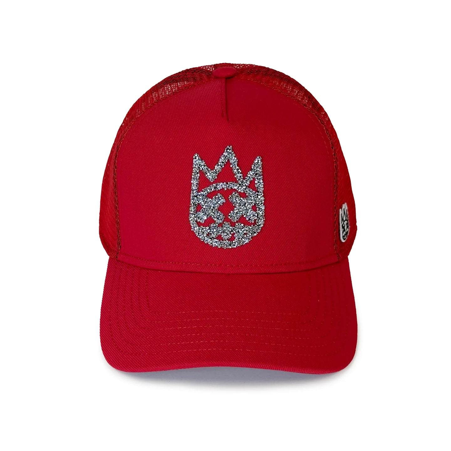 Cult Of Individuality Crystal Logo Mesh Back Trucker Hat Red
