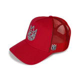 Cult Of Individuality Crystal Logo Mesh Back Trucker Hat Red