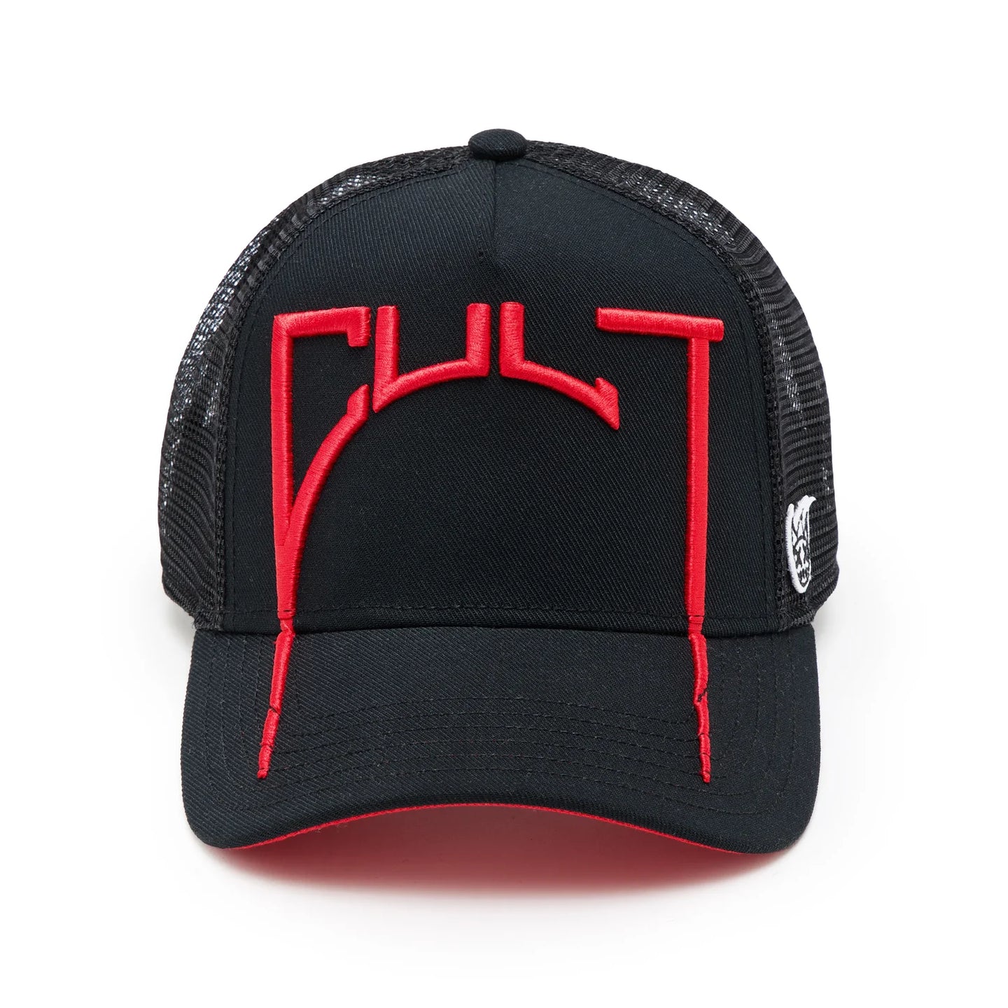 Cult Of Individuality Logo Mesh Back Cult Arch Trucker Hat Black