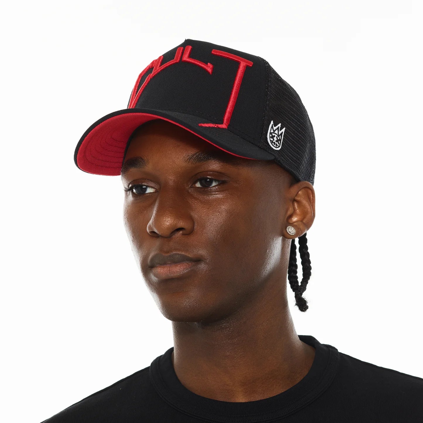 Cult Of Individuality Logo Mesh Back Cult Arch Trucker Hat Black