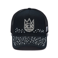 Cult Of Individuality Mesh Back Crystal Trucker Hat Black