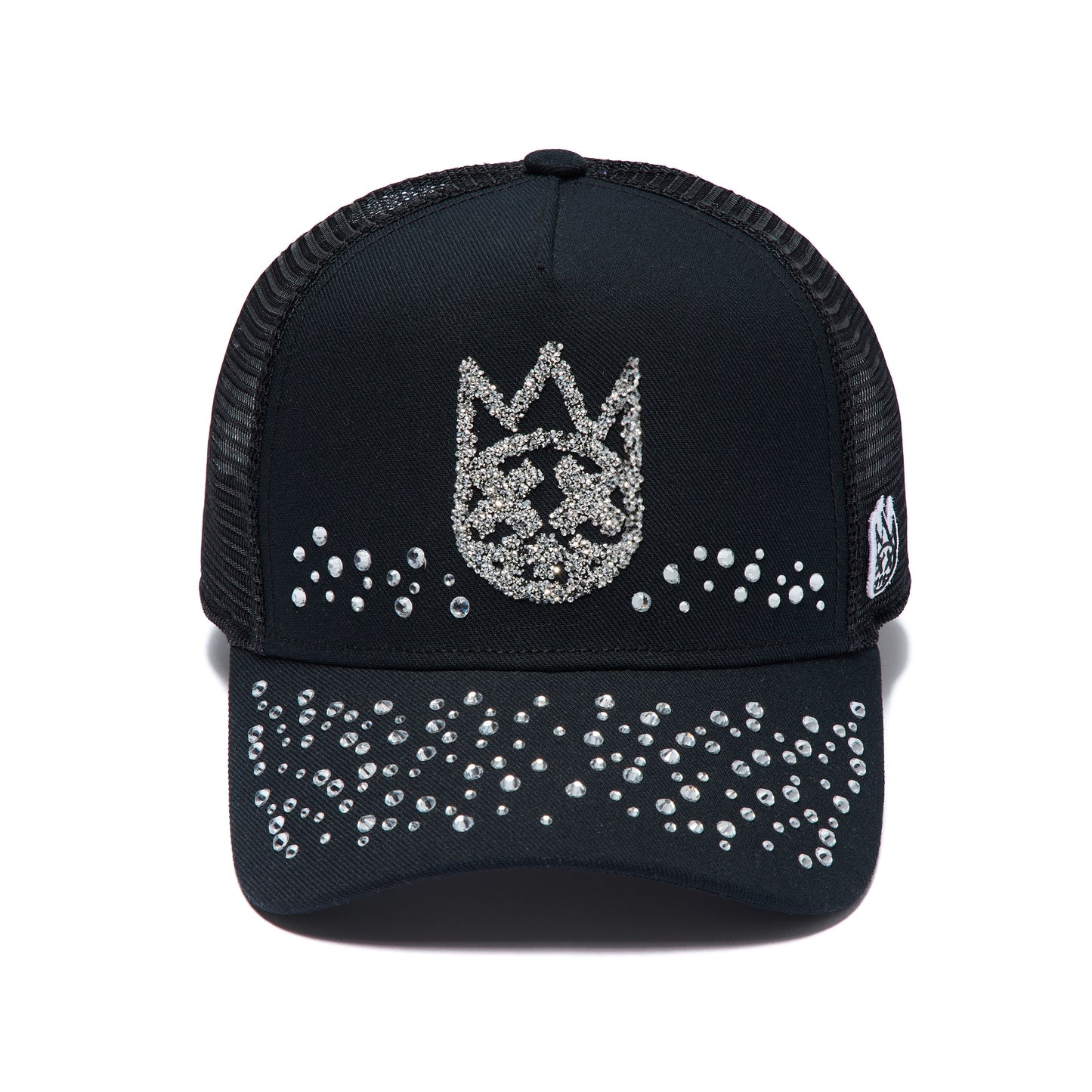 Cult Of Individuality Mesh Back Crystal Trucker Hat Black