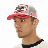 Cult Of Individuality All Over Mesh Trucker Hat Winter White/Red