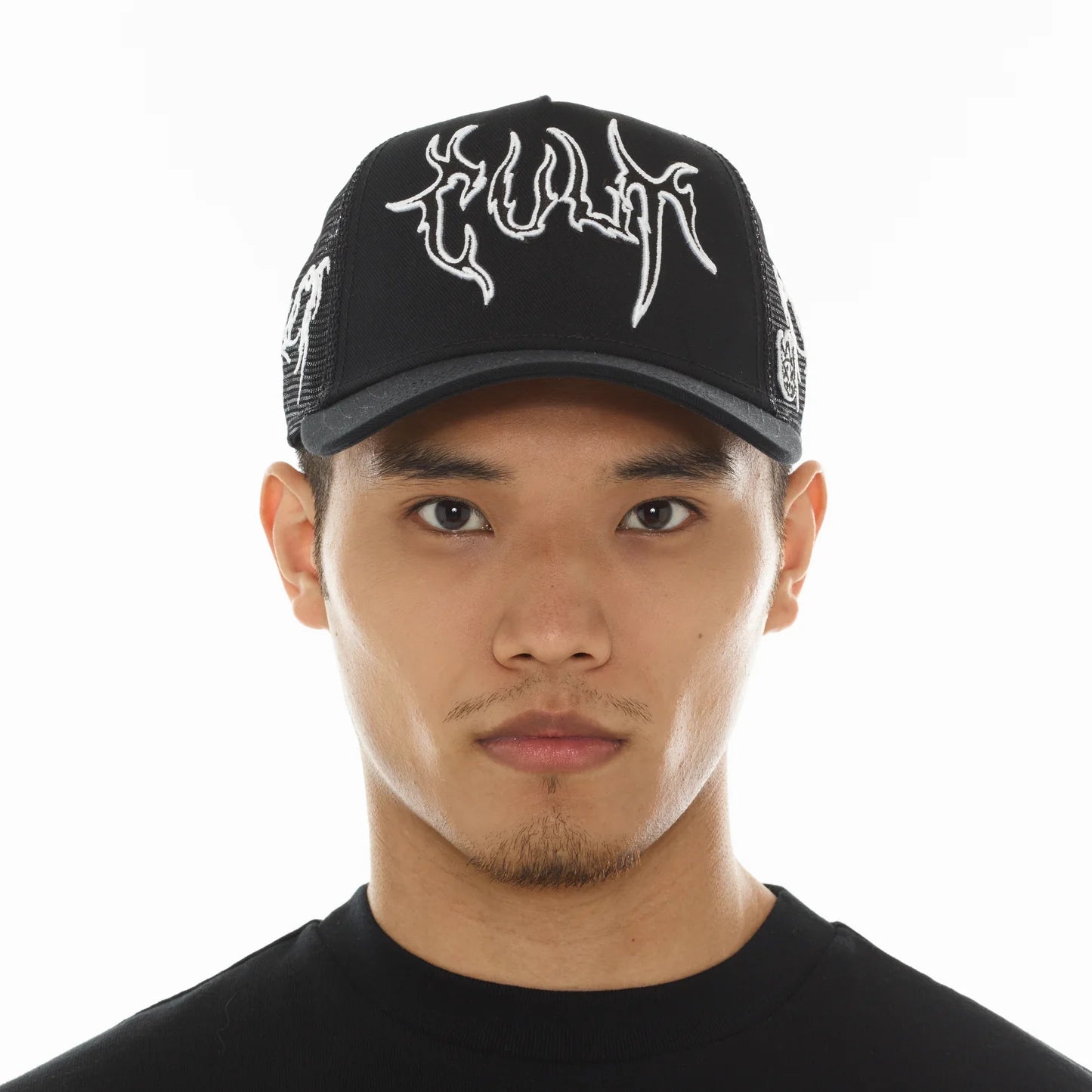 Cult Of Individuality Mesh Back Raven Trucker Hat Black