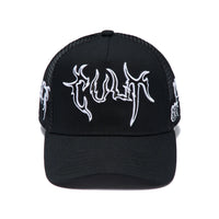 Cult Of Individuality Mesh Back Raven Trucker Hat Black