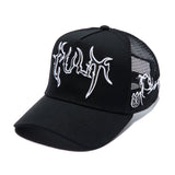 Cult Of Individuality Mesh Back Raven Trucker Hat Black
