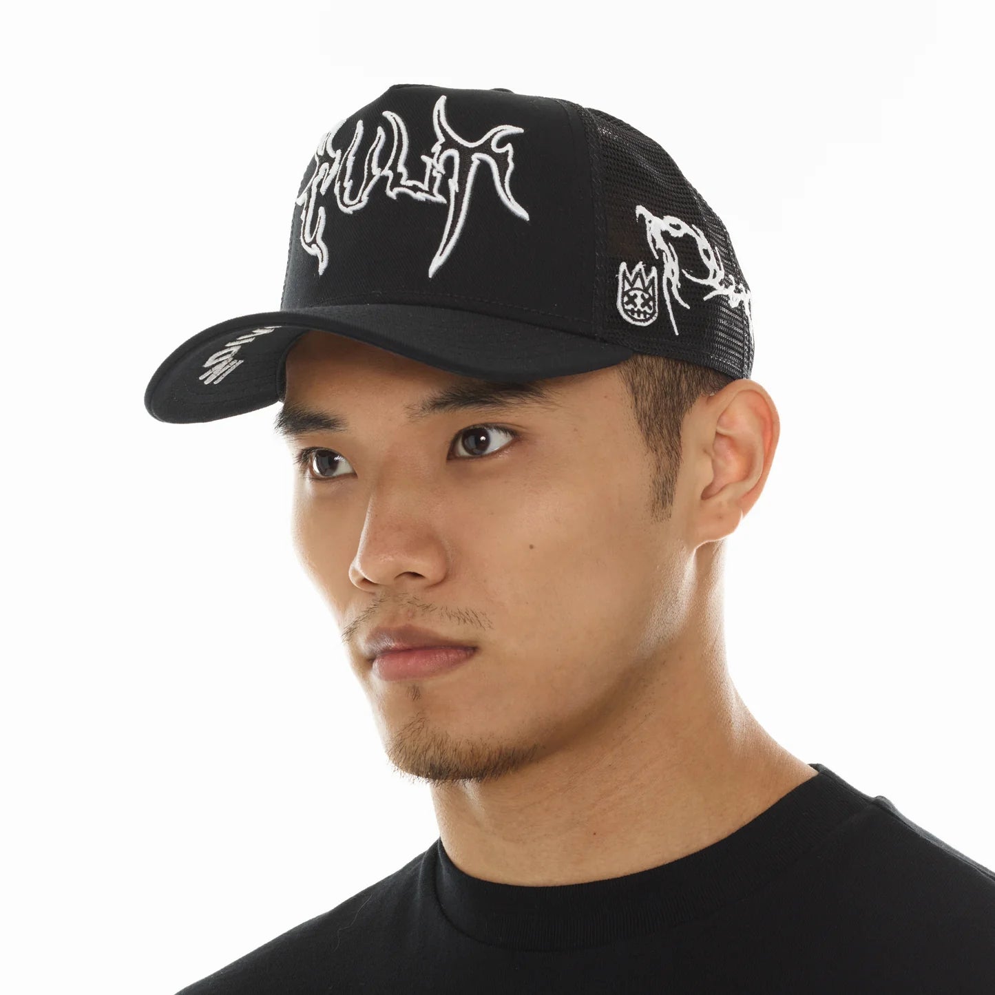Cult Of Individuality Mesh Back Raven Trucker Hat Black