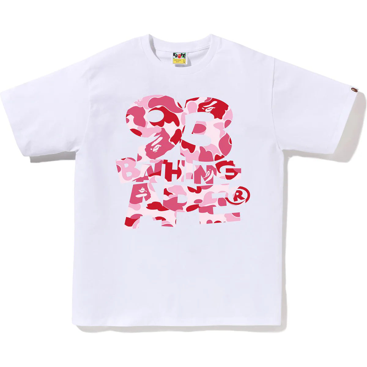 Bape Men’s ABC Camo 93 Bathing Ape Tee White x Pink