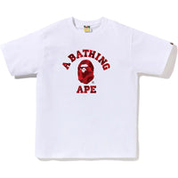 Bape Men's Color Camo College Tee White X Red