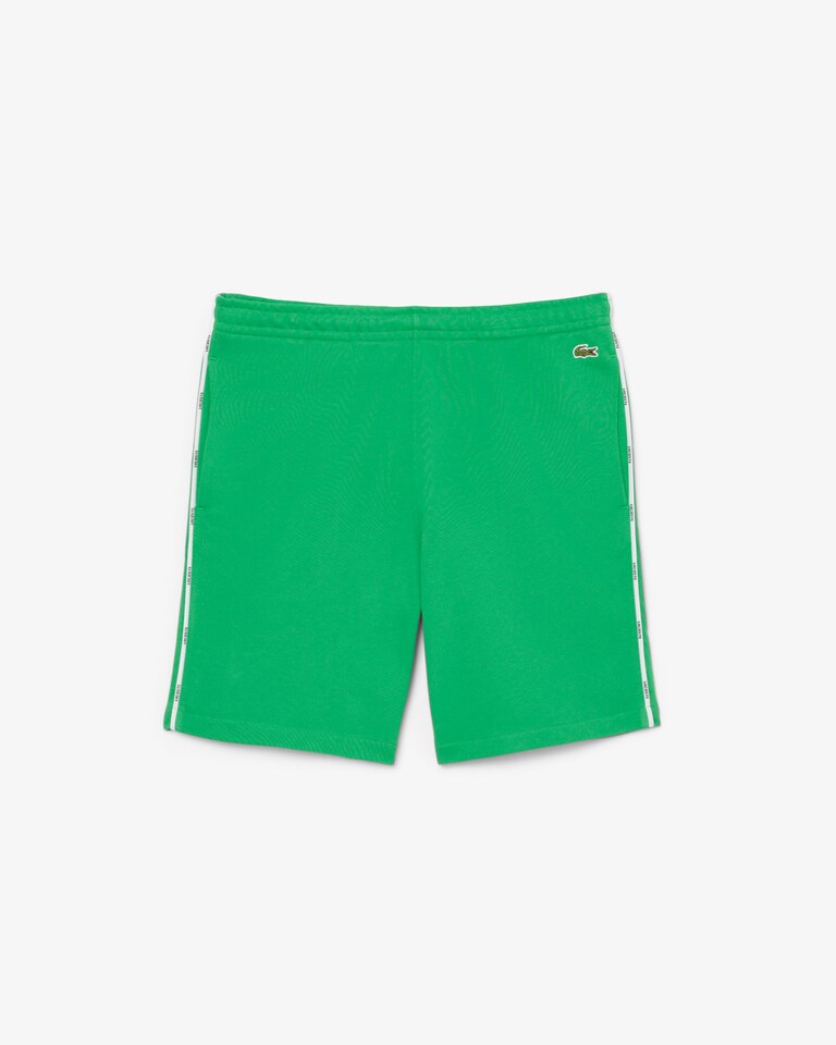 Lacoste Logo Trim Cotton Fleece Shorts -Green GH9896-51-SIW
