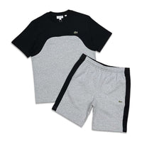 Lacoste Men’s Colorblock Short Set – Grey Chine/Black