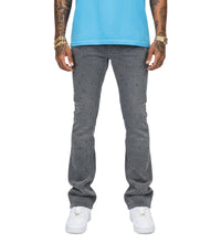 Vicious Denim Men's SnakeSkin Stacked Embellished Jeans - Grey