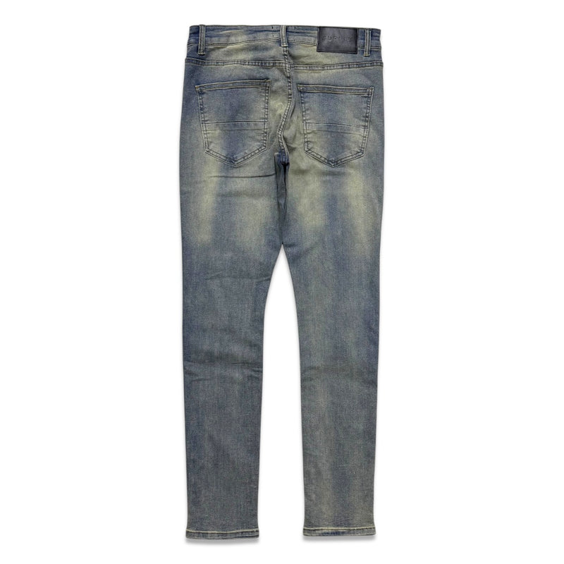 Supply Men's Distressed Skinny Jeans - Mid Wash