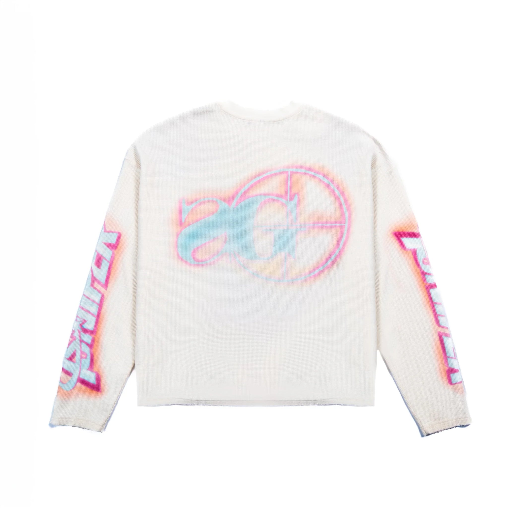 Triple Sevens X Yak Simpson Graphic Thermal Waffle Knit L/S Cream