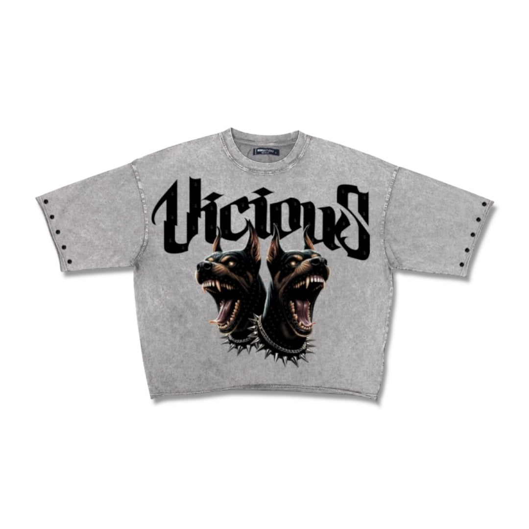 Roku Studio vicious cropped tee washed grey