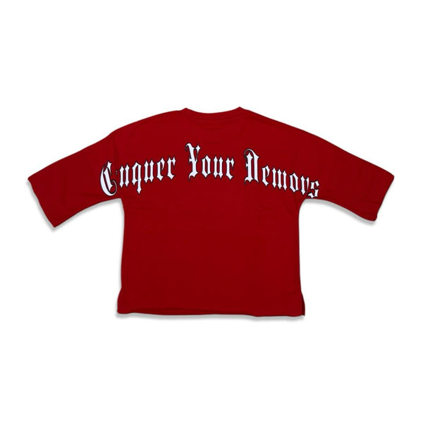 Focus Timeless Grim Reaper Cropped T-Shirt - Red