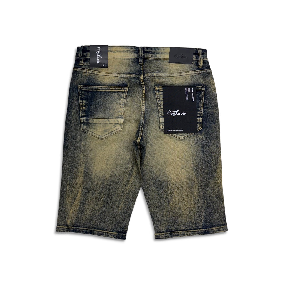 C'est La Vie Vintage Denim Shorts Dark Indigo