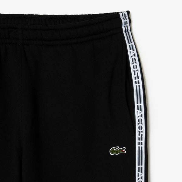 Lacoste (Men’s black logo stripe sweat pant)