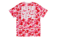 Bape Men’s ABC Camo Asnka Tee Pink