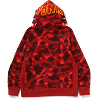 Bape Men’s Color Camo 2nd Shark Pullover Hoodie Red